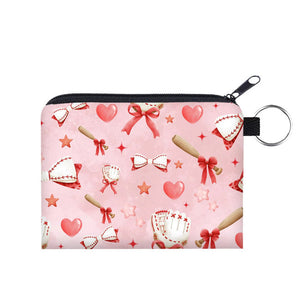 Mini Pouch - Baseball Bows