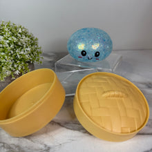 Load image into Gallery viewer, Squishy Toy - Viral Dumpling, Blue Glitter + Water Beads
