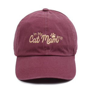 In My Cat Mom Era Embroidered Baseball Cap