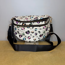 Load image into Gallery viewer, The Roni Nylon Crossbody - Animal Print Multi Color Hearts

