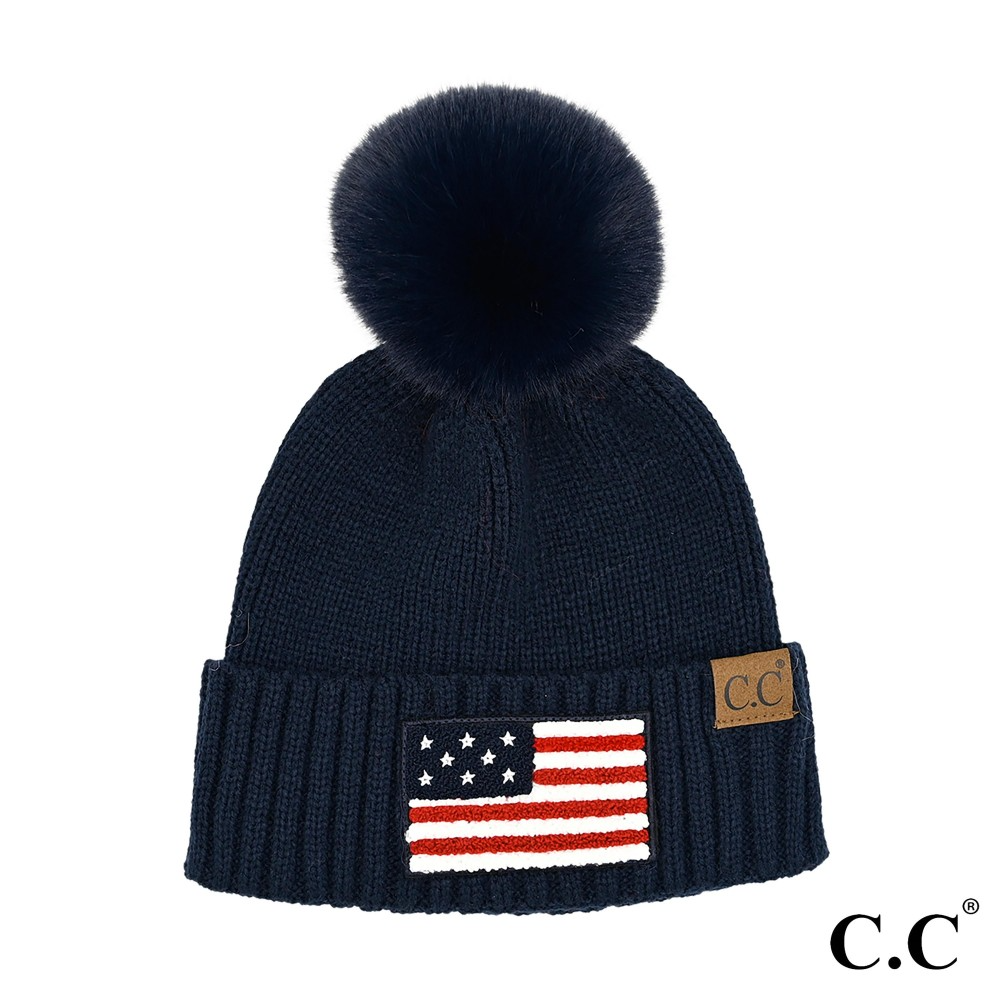 C.C. USA Chenille Patch Beanie