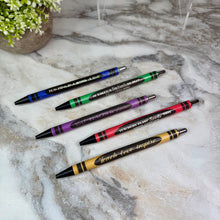 Load image into Gallery viewer, Pen - Glitter Crayon Teach Teacher
