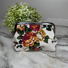 Load image into Gallery viewer, Clamshell Coin Purse Wallet (Medium) - Floral
