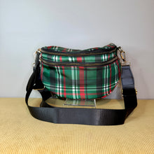 Load image into Gallery viewer, The Roni Nylon Crossbody - Green Plaid
