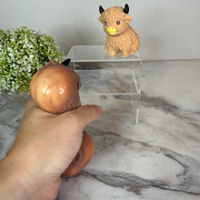 Load image into Gallery viewer, Squishy Toy - Highland Cow Brown &amp; Tan
