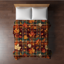 Load image into Gallery viewer, Blanket Halloween #3 - Plaid Leaves - PREORDER ends 7/25
