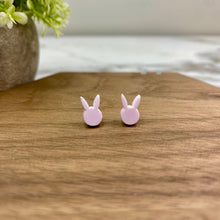 Load image into Gallery viewer, Acrylic Stud Earrings - Easter - Bunny Head - Purple
