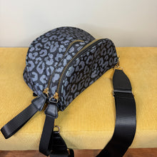 Load image into Gallery viewer, The Roni Nylon Crossbody - Black &amp; Grey Animal
