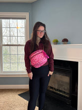 Load image into Gallery viewer, The Roni Nylon Crossbody - Animal Print Hot Pink
