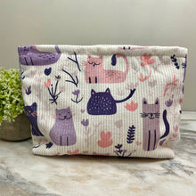 Load image into Gallery viewer, Corduroy Zip Pouch - #46 Cats
