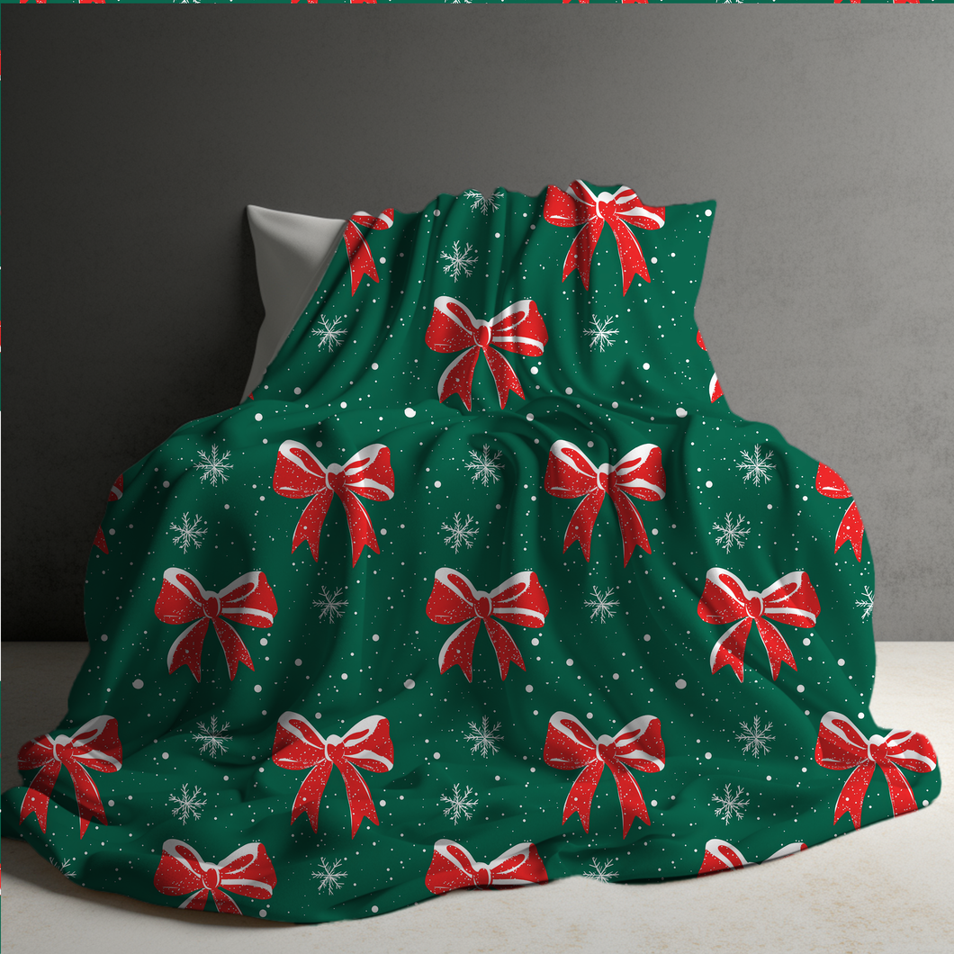 Blanket - Christmas - Green Bow