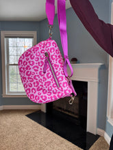 Load image into Gallery viewer, The Roni Nylon Crossbody - Animal Print Hot Pink
