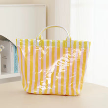 Load image into Gallery viewer, April Vinyl Tote Bag - Stripes
