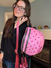 Load image into Gallery viewer, The Roni Nylon Crossbody - Light Pink Hearts
