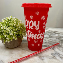 Load image into Gallery viewer, Plastic Tumbler - Christmas - Red #4
