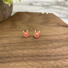 Load image into Gallery viewer, Acrylic Stud Earrings - Easter - Bunny Head - Coral
