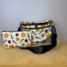 Load image into Gallery viewer, Bundled Set - Roni &amp; Pouch - Softball on White
