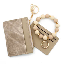 Load image into Gallery viewer, Denim Suede Bracelet Keychain &amp; Card Holder Wallet - PREORDER 9/18-9/21

