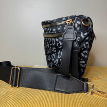 Load image into Gallery viewer, Roni - Nylon Crossbody - Black &amp; Grey Animal

