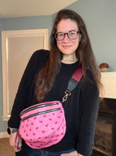Load image into Gallery viewer, The Roni Nylon Crossbody - Light Pink Hearts

