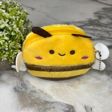 Load image into Gallery viewer, Coin Pouch Keychain - Velour - Bee
