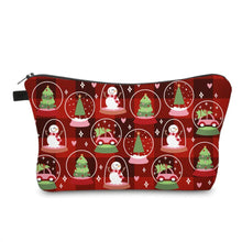 Load image into Gallery viewer, Pouch - Christmas Plaid Snow Globe
