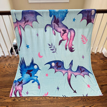 Load image into Gallery viewer, Blanket - Galaxy Dragon Unicorn
