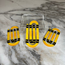 Load image into Gallery viewer, Jumbo Paperclip - Yellow Crayon
