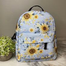 Load image into Gallery viewer, Mini Backpack - Sunflower Light Blue
