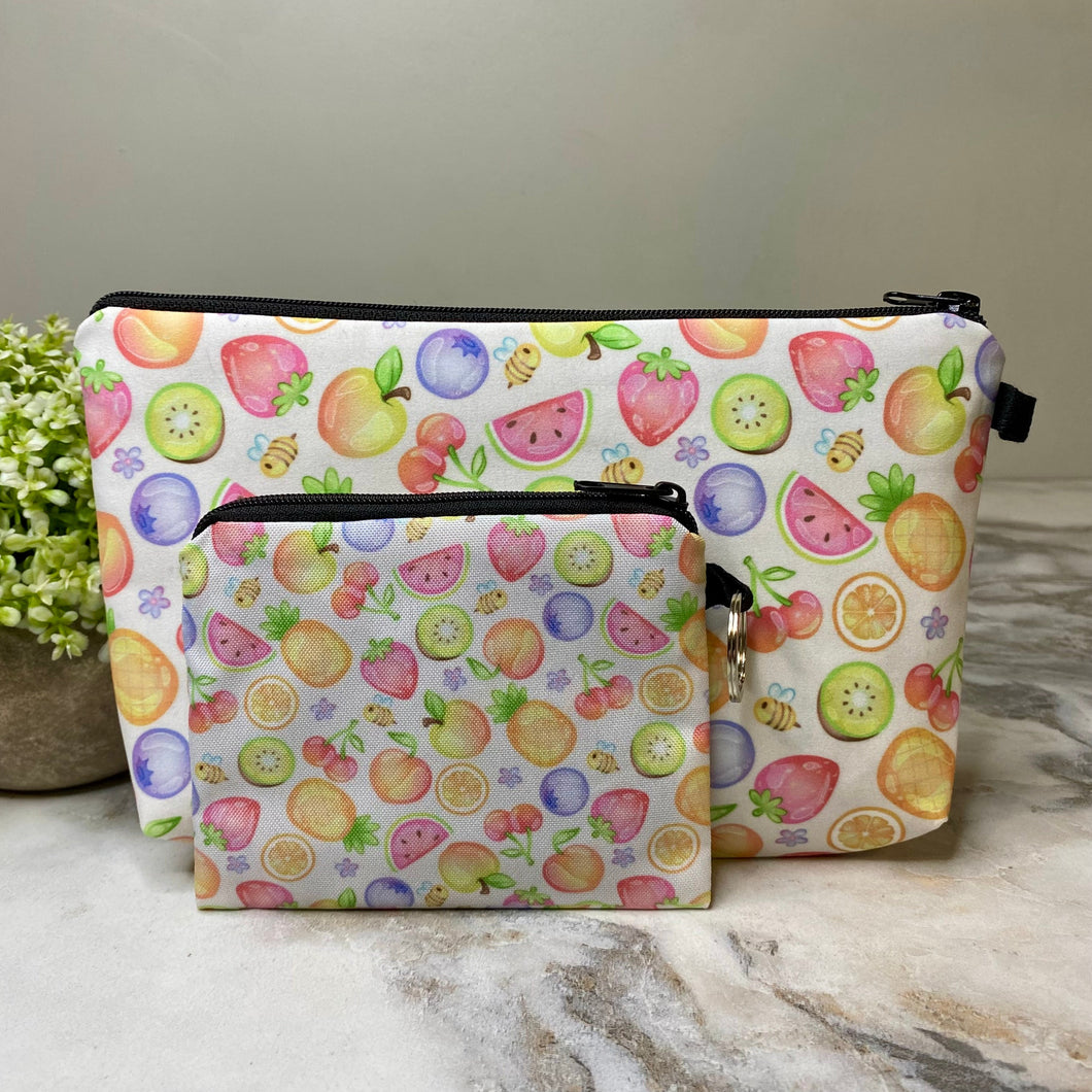 Pouch & Mini Pouch Bundled Set - Fruit & Bees