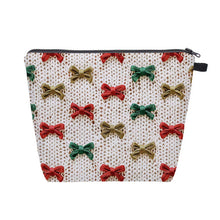 Load image into Gallery viewer, Pouch XL - Christmas Knit Bow
