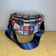 Load image into Gallery viewer, The Roni Nylon Crossbody - Christmas Quilted Squares
