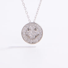 Load image into Gallery viewer, 925 Sterling Silver Zircon Smiley Face Necklace
