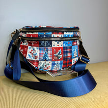 Load image into Gallery viewer, The Roni Nylon Crossbody - Christmas Quilted Squares
