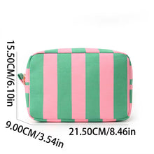 Load image into Gallery viewer, Canvas Stripe Travel Pouch
