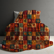 Load image into Gallery viewer, Blanket Halloween #1 - Quilted Leaves - PREORDER ends 7/25
