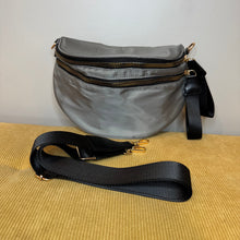 Load image into Gallery viewer, The Roni Nylon Crossbody - Grey + Black
