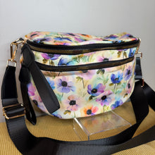 Load image into Gallery viewer, The Roni Nylon Crossbody - Watercolor Poppy Floral

