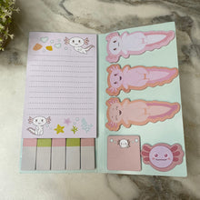 Load image into Gallery viewer, Sticky Note Booklet Set - Axolotl
