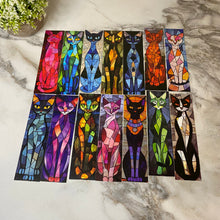 Load image into Gallery viewer, Bookmark - Cats Stained Glass Mix
