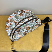 Load image into Gallery viewer, The Roni Nylon Crossbody - Dog Paw Aztec Hearts
