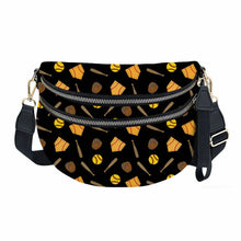 Load image into Gallery viewer, The Roni Nylon Crossbody - Softball on Black
