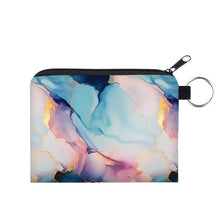 Load image into Gallery viewer, Mini Pouch - Marble Blue Purple Gold
