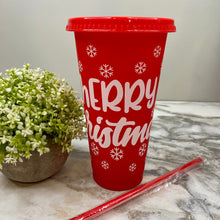 Load image into Gallery viewer, Plastic Tumbler - Christmas - Red #4
