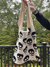 Load image into Gallery viewer, Tote Bag - Knit Sweater - Skull
