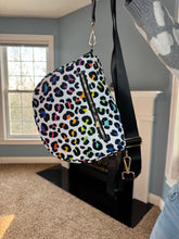 Load image into Gallery viewer, The Roni Nylon Crossbody - Rainbow Animal Print
