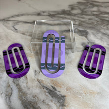 Load image into Gallery viewer, Jumbo Paperclip - Purple Crayon
