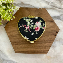 Load image into Gallery viewer, Compact Mirror - Black Floral (by shape)
