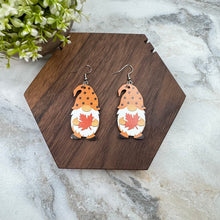 Load image into Gallery viewer, Wooden Dangle Earrings - Fall - Gnome Leaf
