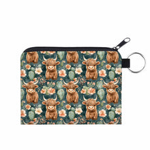 Load image into Gallery viewer, Mini Pouch - Highland Cow Cactus
